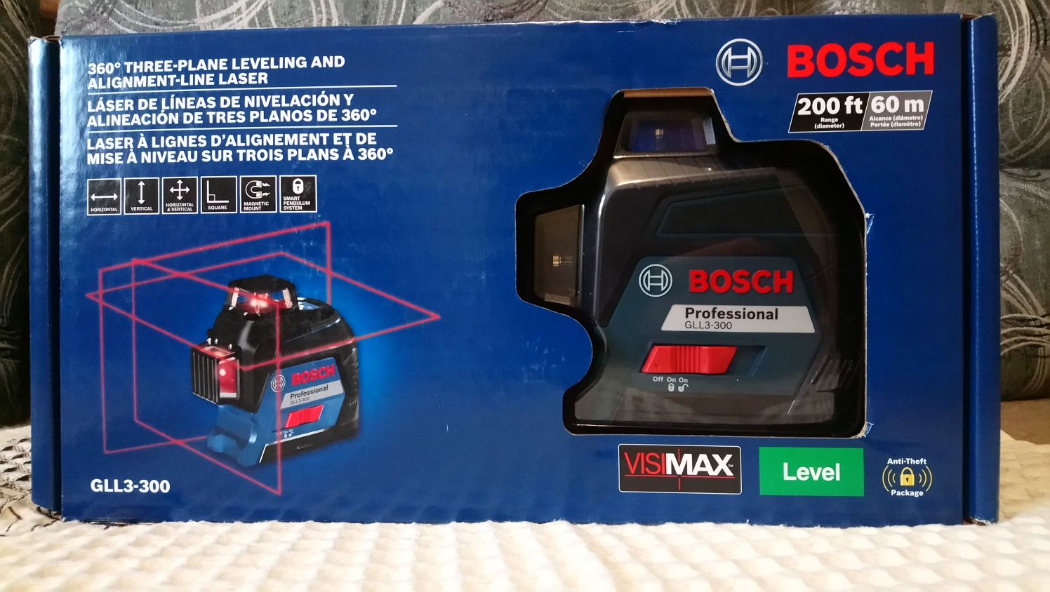 Лазерный уровень нивелир BOSCH GLL3-300 professional
