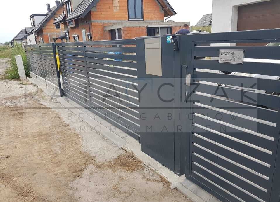 Palisada ogrodzenie nowoczesne przęsło systemy ogrodzeniowe