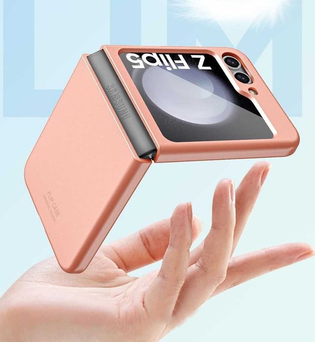 Vizvera etui Samsung Galaxy Z Flip 5 ultracienkie różowe złoto + szkło