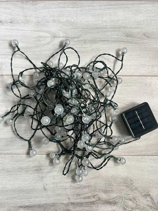 Solarne lampki zewnętrzne led girlanda świetlna 12m 100 żarówek