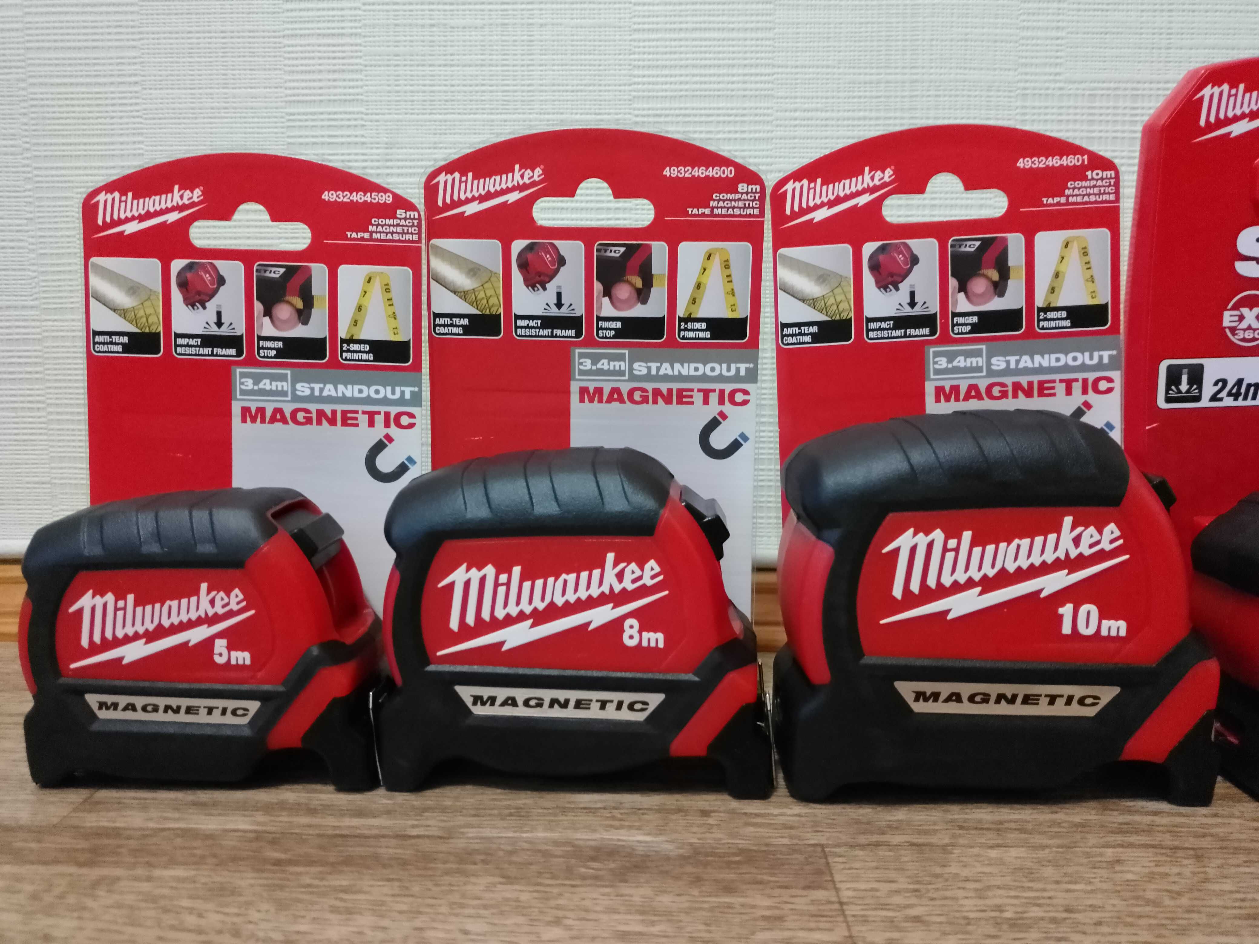 Рулетки Milwaukee Magnetic GEN III/ STUD GEN II/ з LED підсвіткою