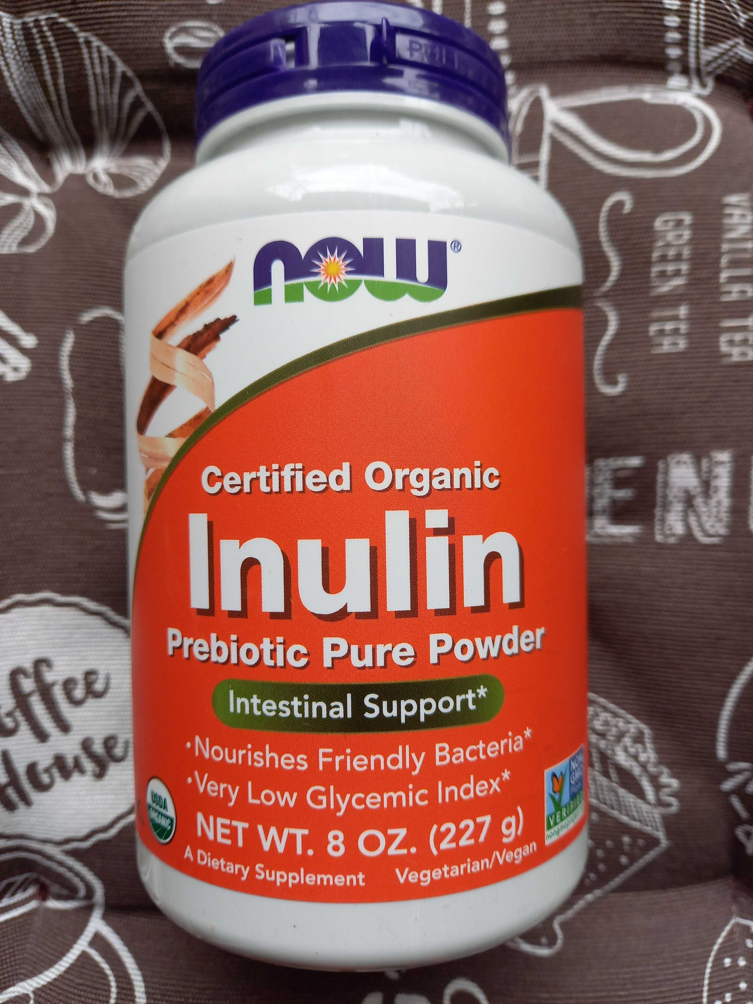 Now Foods, Organic Inulin инулин пребиотик органічний інулін 227 454 г