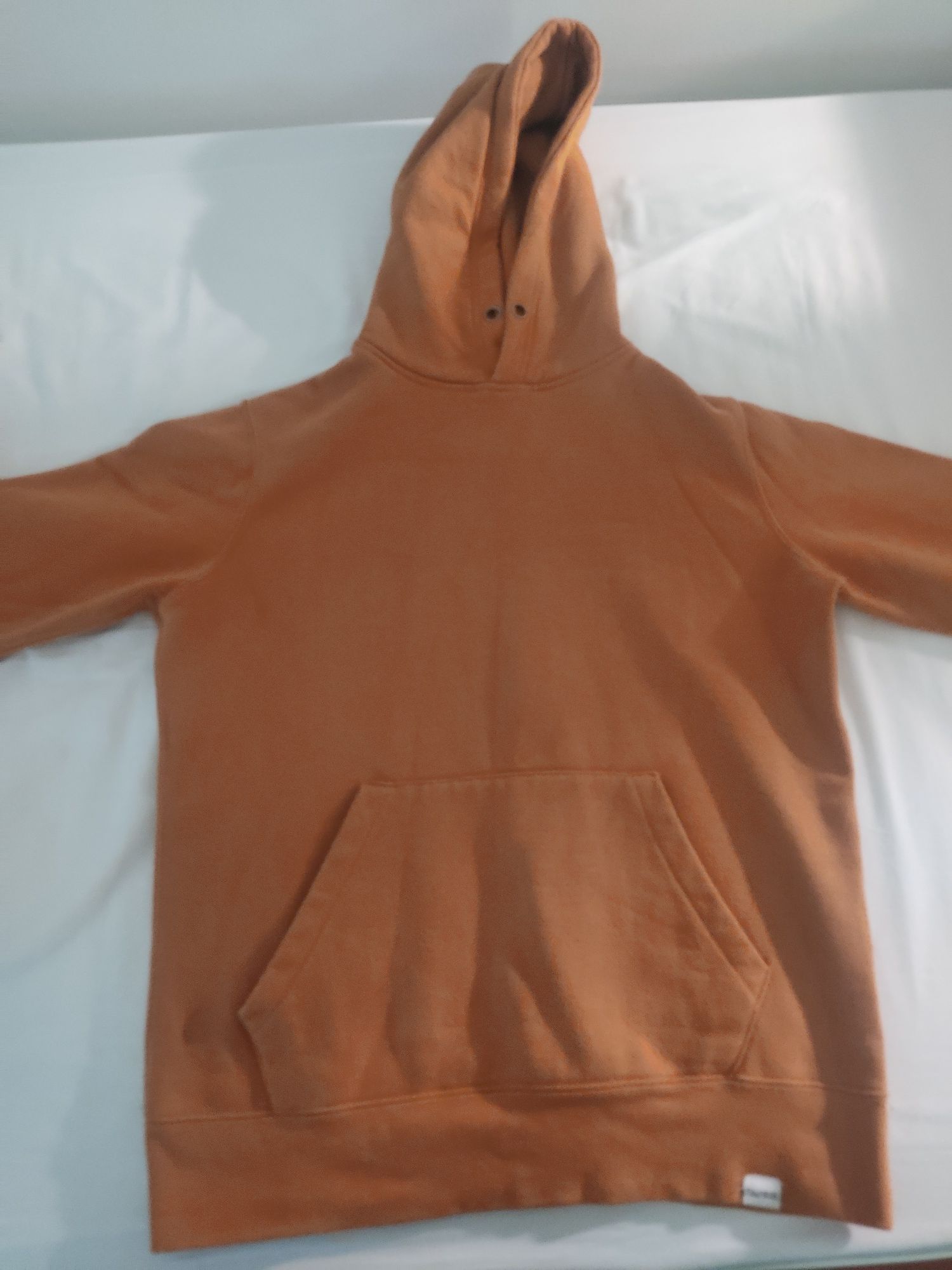 Sweatshirt básica de algodão cor mostarda/amarelo torrado da PULL&BEAR