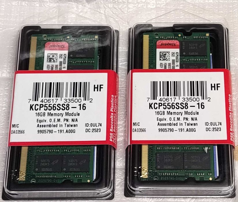 NOWY RAM 32GB Kingston DDR5 sodimm 2x16GB 5600MHz CL46 2x KCP556SS8-16