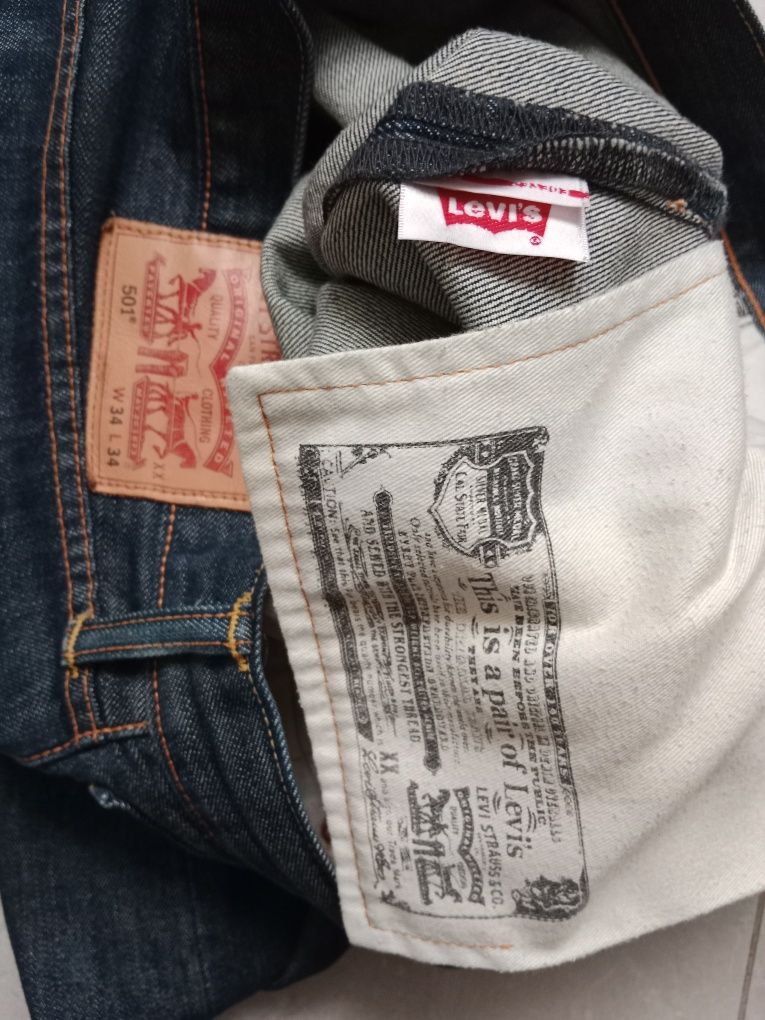 Levi's 501 spodnie jeansy roz 34/34