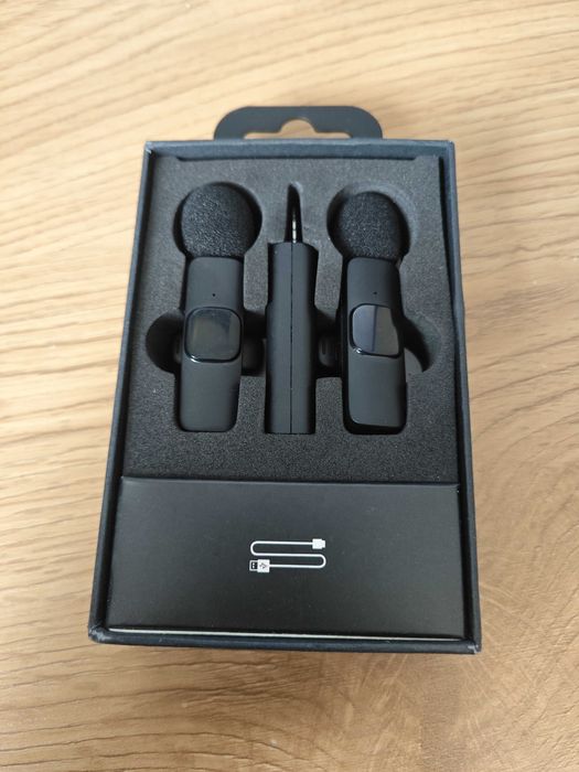 Bezprzewodowy mikrofon krawatowy 2w1 zestaw - Jack 3,5 mm K35