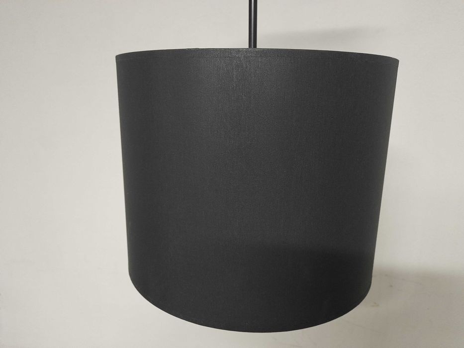 Lampy sufitowe komplet 3szt czarne materiałowe