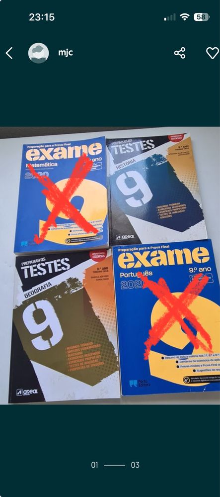 Livros apoio estudo 9 ano