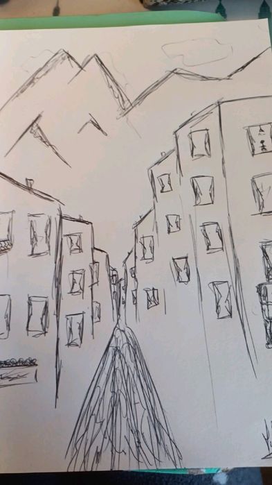 Arte desenho a4 rolote ou paisagem