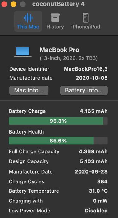 Macbook Pro intel i7 1,7Ghz - 16Gb RAM - 512Gb SSD HD - model A2251