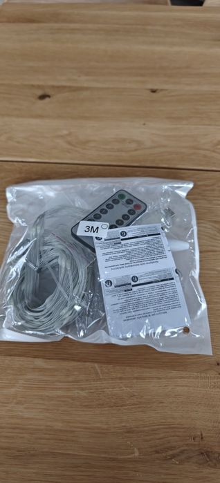 Oświetlenie choinki białe LED USB