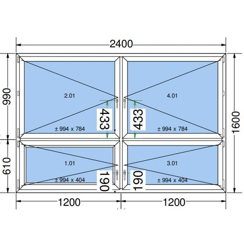 Okno PCV 240x160cm PROMOCJA!