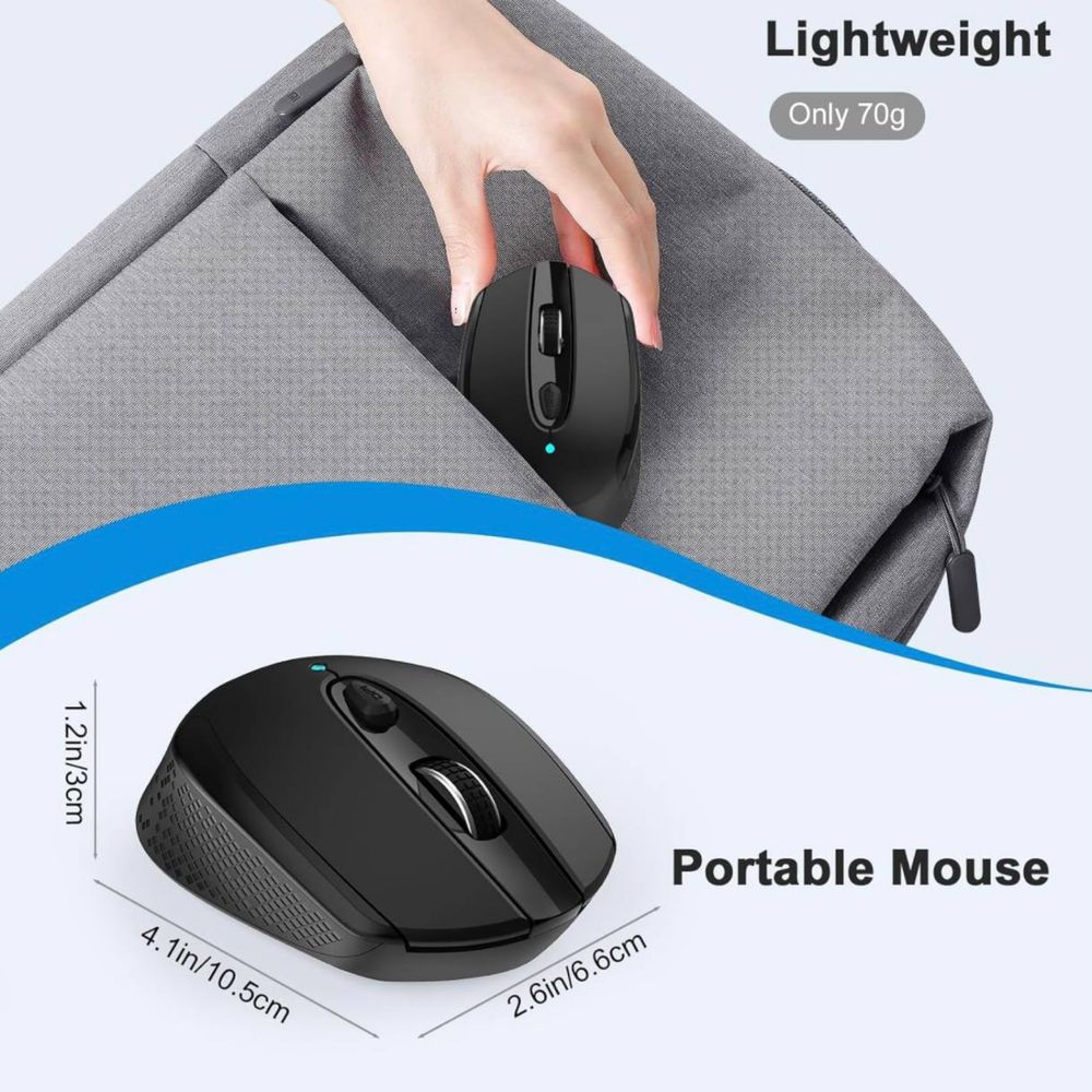 Беспроводная мышь, бесшумная 2,4G 6 кнопок