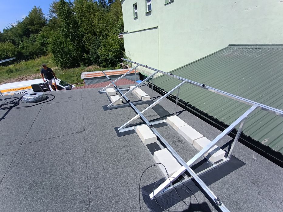 KONSTRUKCJA PV kompletna na grunt dwupodporowa fotowoltaika