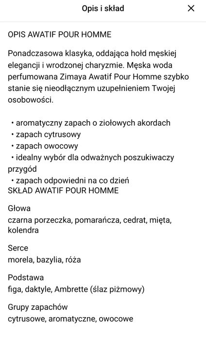 Zimaya Awatif Pour Homme 100ml EDP