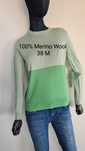 Sweter 100% Merino Wool Wełna. Rozmiar M 38. Miętowy Szałwiowy