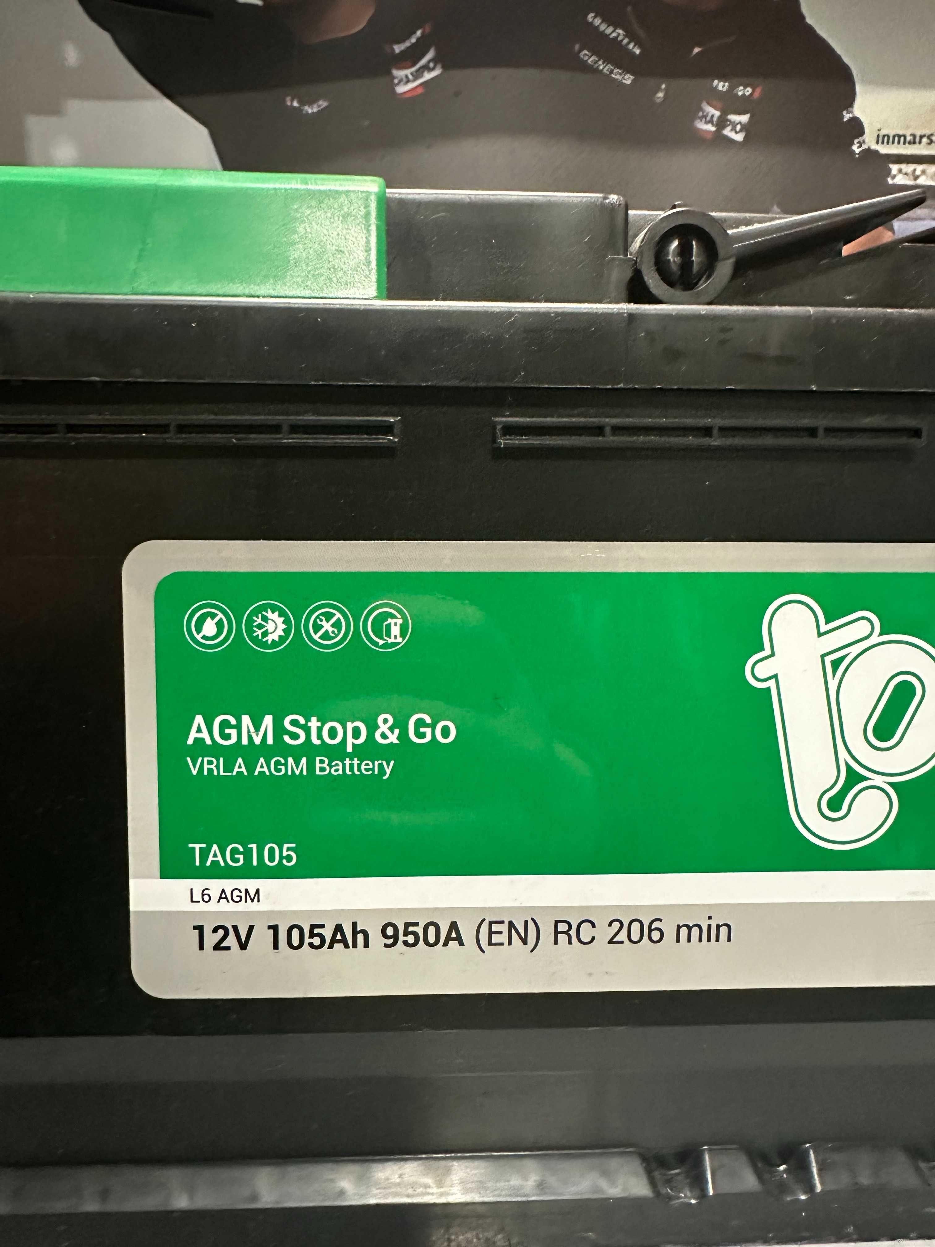 Akumulator Topla AGM 105Ah 950A 12V