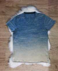 Koszulka bluzka Hollister w serek rozmiar XS niebieska szara