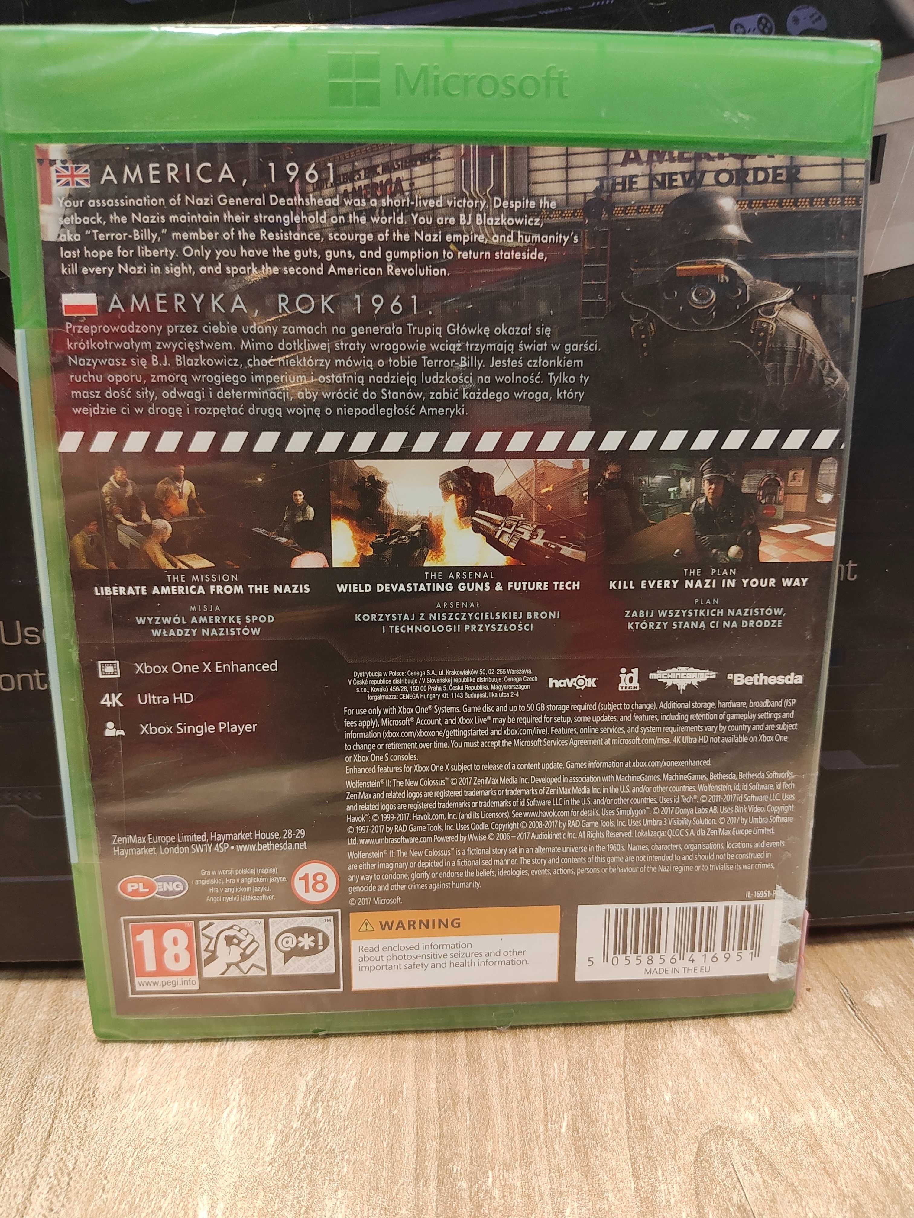 Wolfenstein II - Xbox One Series X PL Nowa Folia SklepRetroWWA