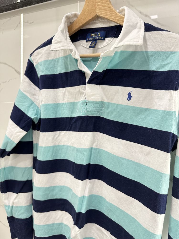 Polo Ralph Lauren bluzka polo z długim rękawem w paski 14-16 lat