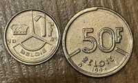 Frank belgijski monety