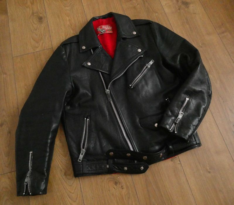 Kurtka skórzana męska SPEEDWEAR 70s skóra PILOTKA ramoneska M
