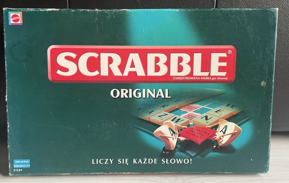 Pusta blanka z oryginalnej gry Scrabble