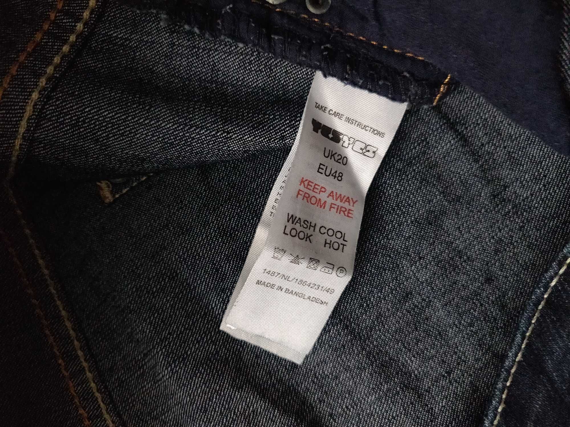 Бриджи Crop yes yes jeans UK 20 EU 48 джинс, р.64-68  темно-синие.