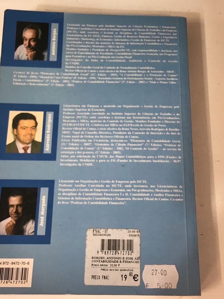 Contabilidade e finanças para a Gestão