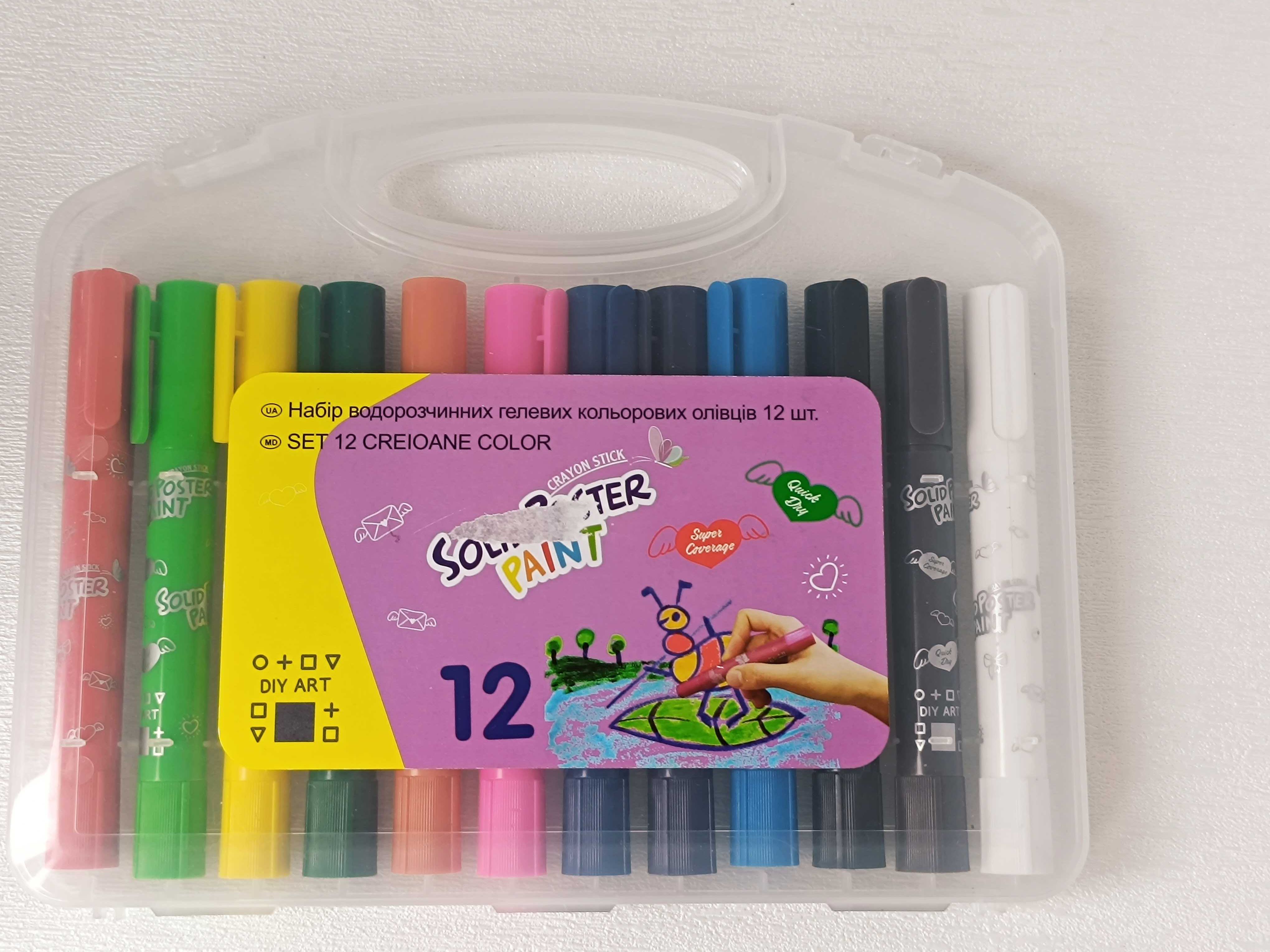 Крайон Crayon Великі гелеві олівці 12 шт