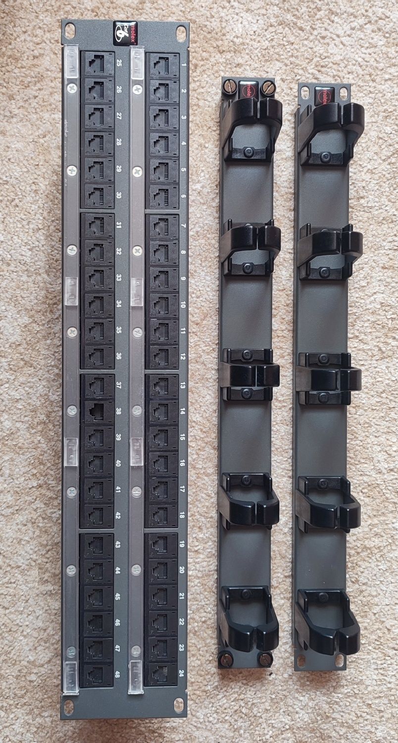 Patchpanel Molex 19" 48p + organizery