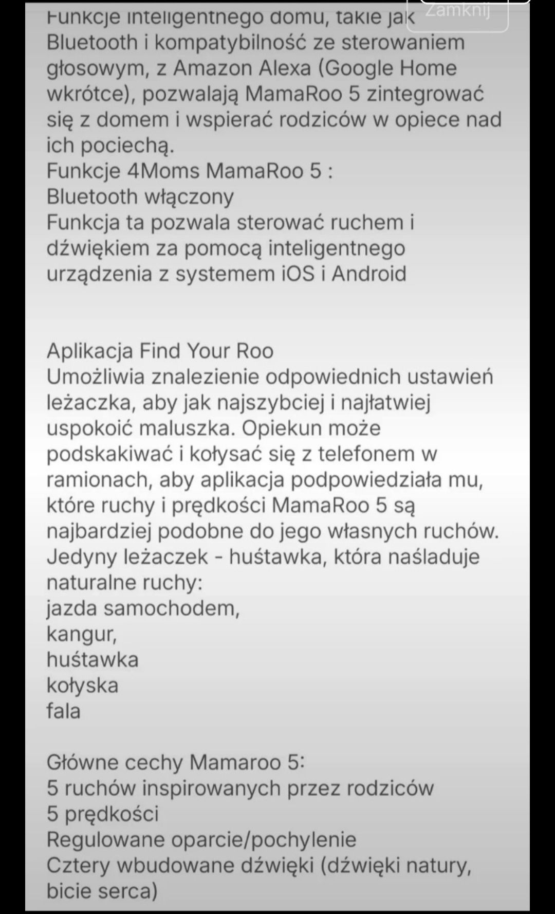Mamaroo5 huśtawka