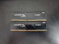 Kingston HyperX Fury Black, 16Gb (2x8), DDR4, 3200 MHz