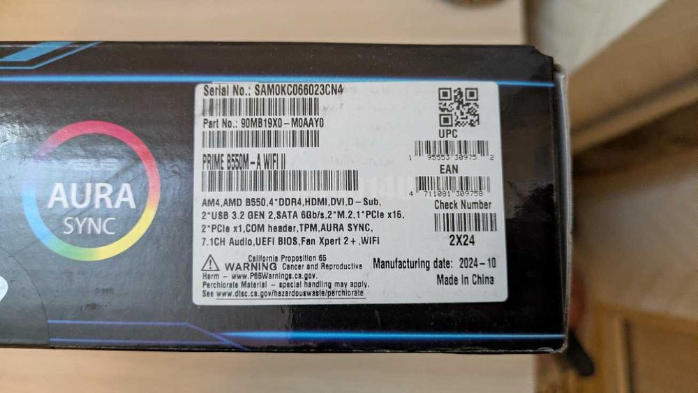 Материнська плата Asus PRIME B550M-A WIFI II (sAM4, AMD B550)