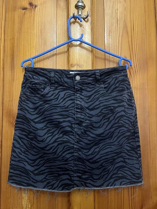 Спідниця hollister висока посадка принт зебра