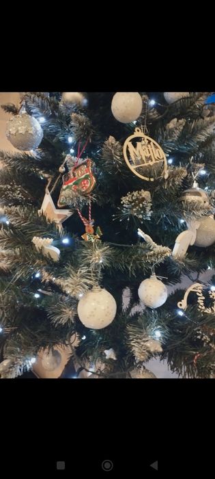 Piękna sztuczna choinka na pniu 180 cm REZERWACJA