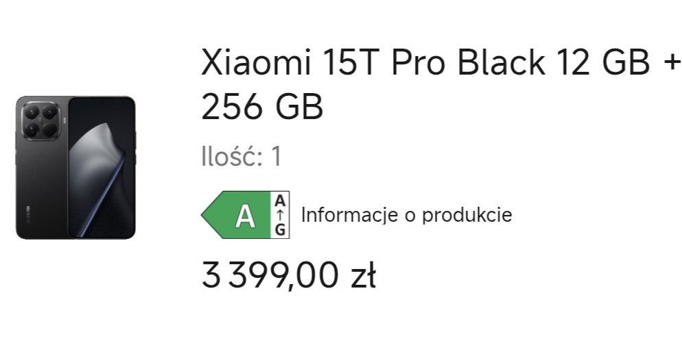 Sprzedam Xioami 15T pro 12/256Gb