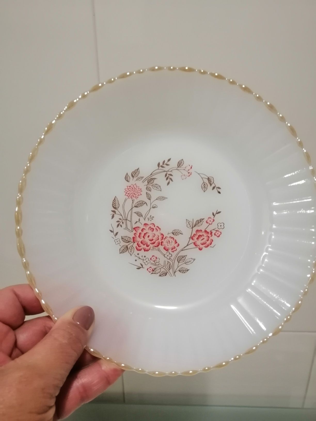 Chávena café aecopal+Louça florido vintage pirex+copos whisky 
Termori