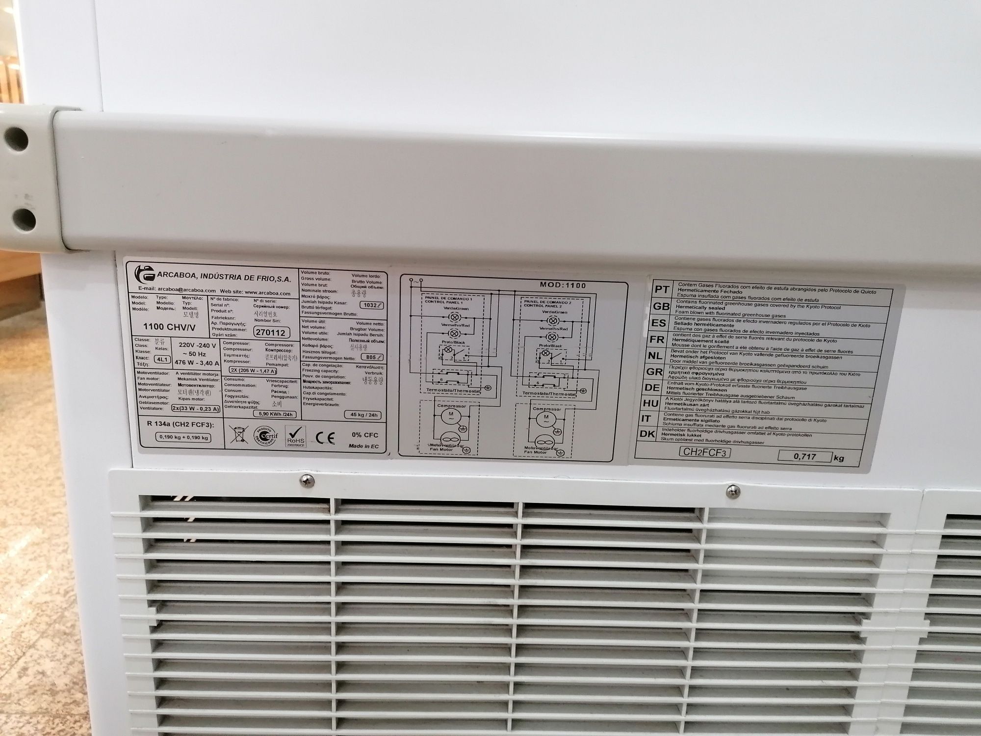 Arca Arcaboa Modelo 1100CHV/V