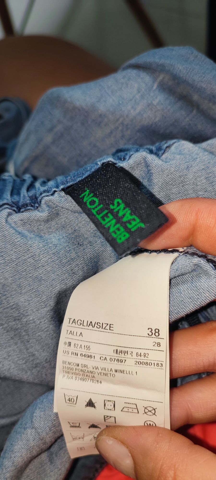 Kombinezon letni krótkie spodenki Benetton jeans rozm. 38