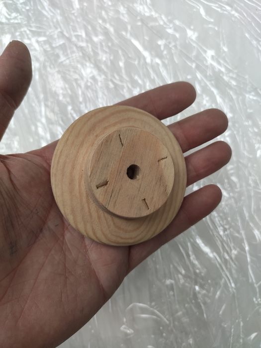 Puxador redondo madeira para móveis