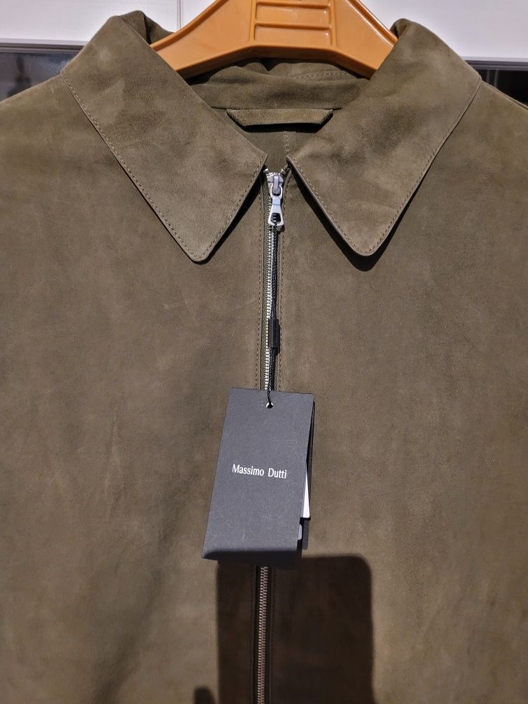 Zamszowa męska kurtka Massimo Dutti