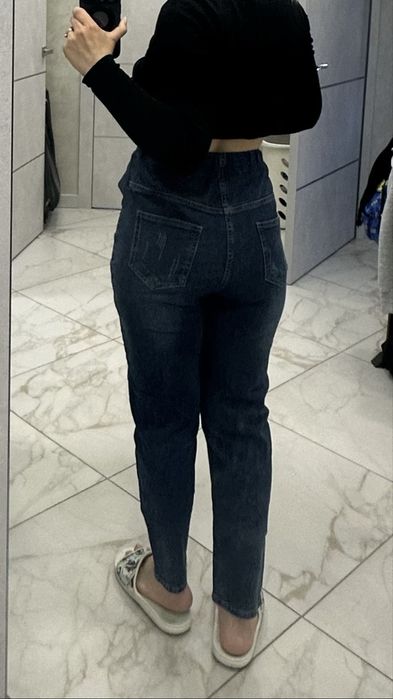 Джинсы для беременных синие М-L