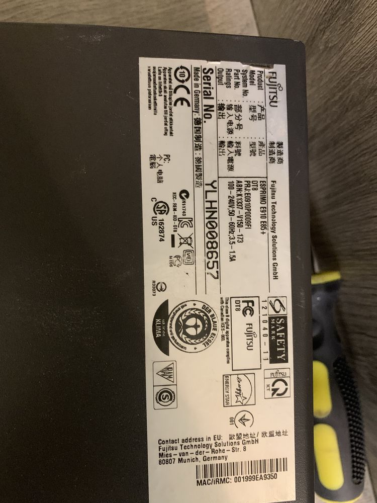 Системний блок fujitsu esprimo e910