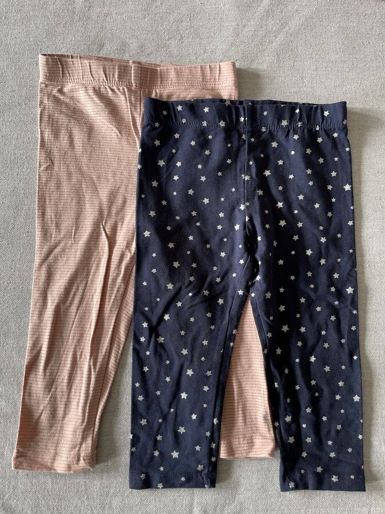 Zestaw paka 8 sztuk legginsy spodnie 80-86