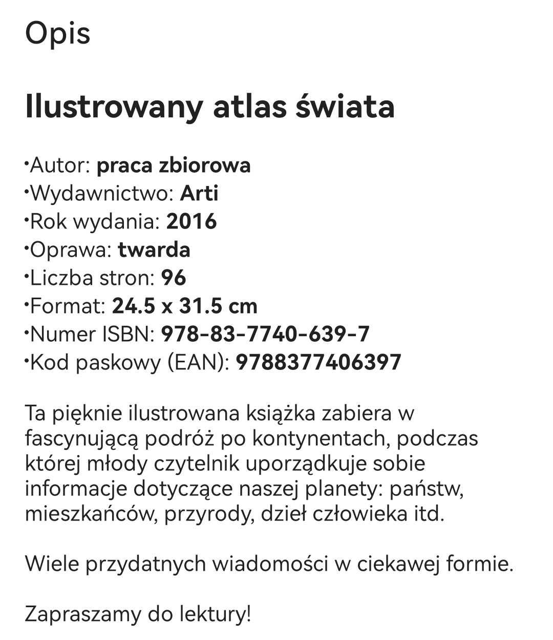 Ilustrowany atlas świata