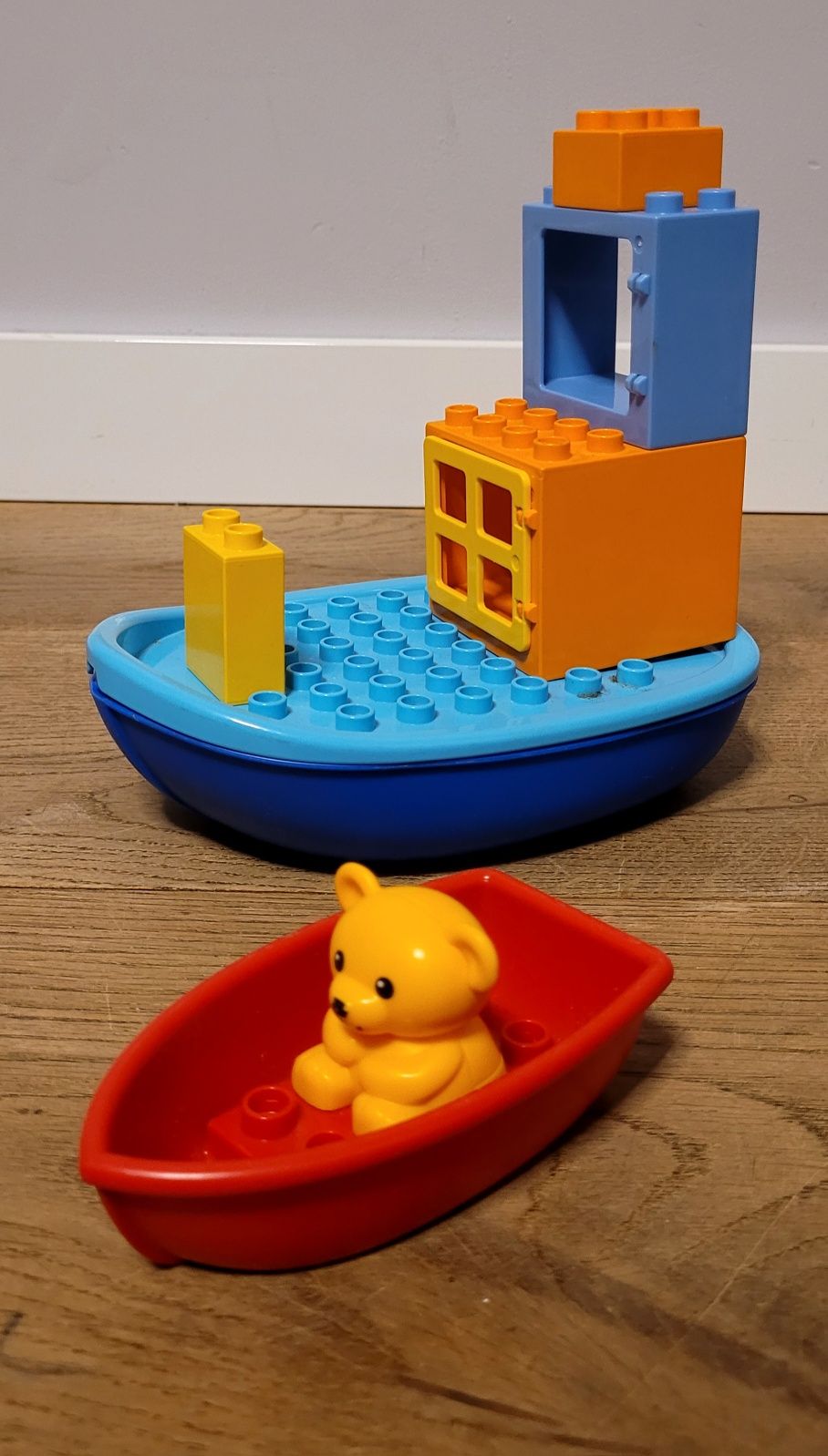 Lego duplo łódź łódka z misiem miś klocki lego na morzu
