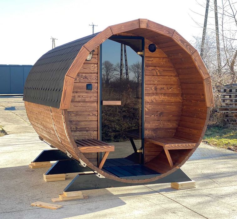 Sauna Ogrodowa. Premium. Okazja. Kompletna z piecem. Dostępna od ręki.