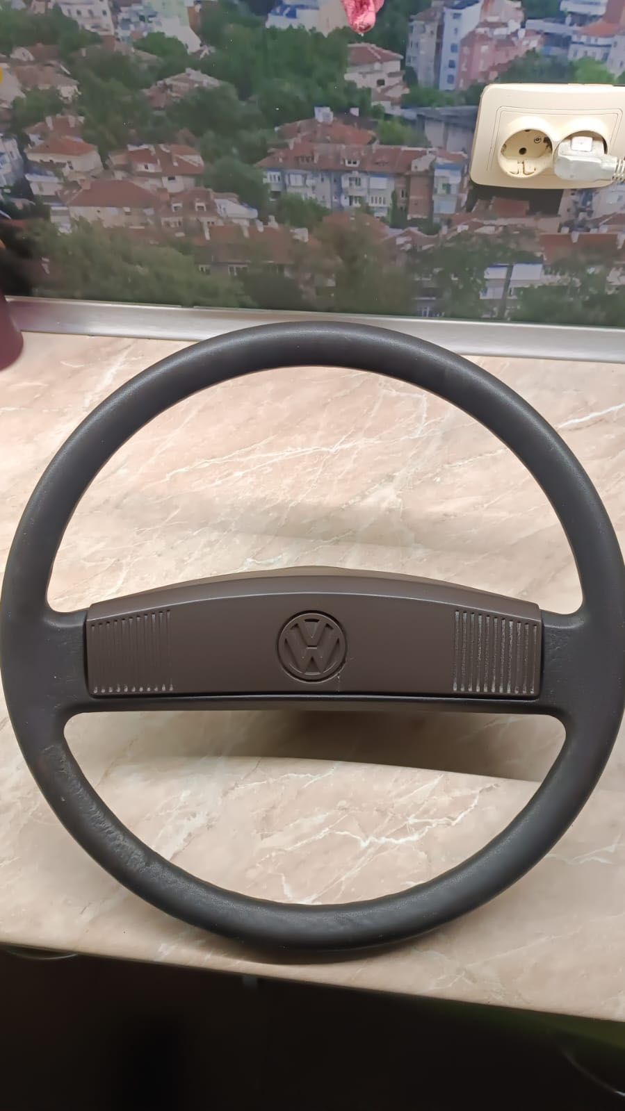 Kierownica Caravelle Multivan VW T3 brązowa