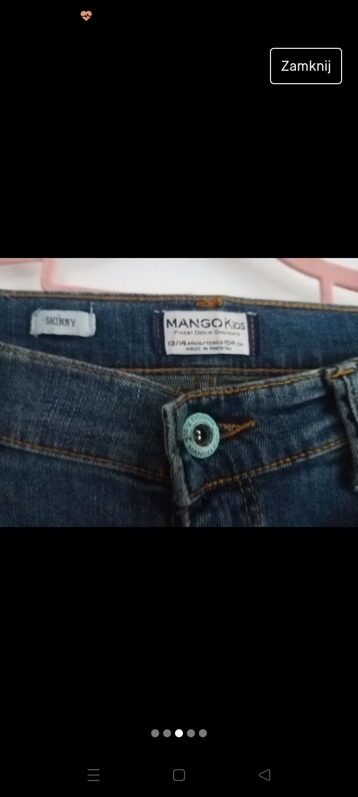 Jeansy skinny Mango kids